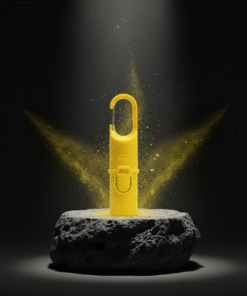 Nomad Face Bunker Yellow Sunrise – protector solar mineral sostenible SPF50+, diseñado para aventuras bajo el sol.