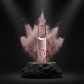 "Protector solar Nomad Face Pink Quartz – envase resistente de diseño compacto, ideal para actividades outdoor y deportivas."