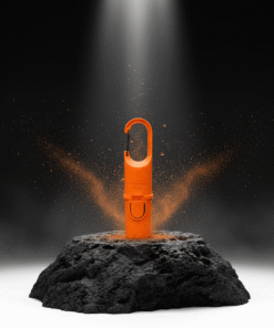 "Bunker Nomad Face Orange Tiger – protector solar extremo SPF50+ reutilizable para condiciones outdoor severas."