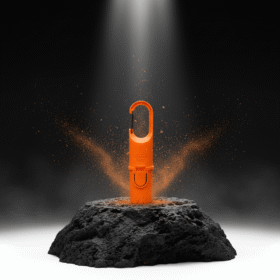 "Bunker Nomad Face Orange Tiger – protector solar extremo SPF50+ reutilizable para condiciones outdoor severas."