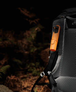 "Nomad Face Bunker Orange Tiger – protector solar resistente para deportistas outdoor, probado en condiciones extremas."